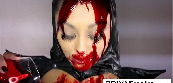  Halloween bloody tease with Indian MILF Priya Rai